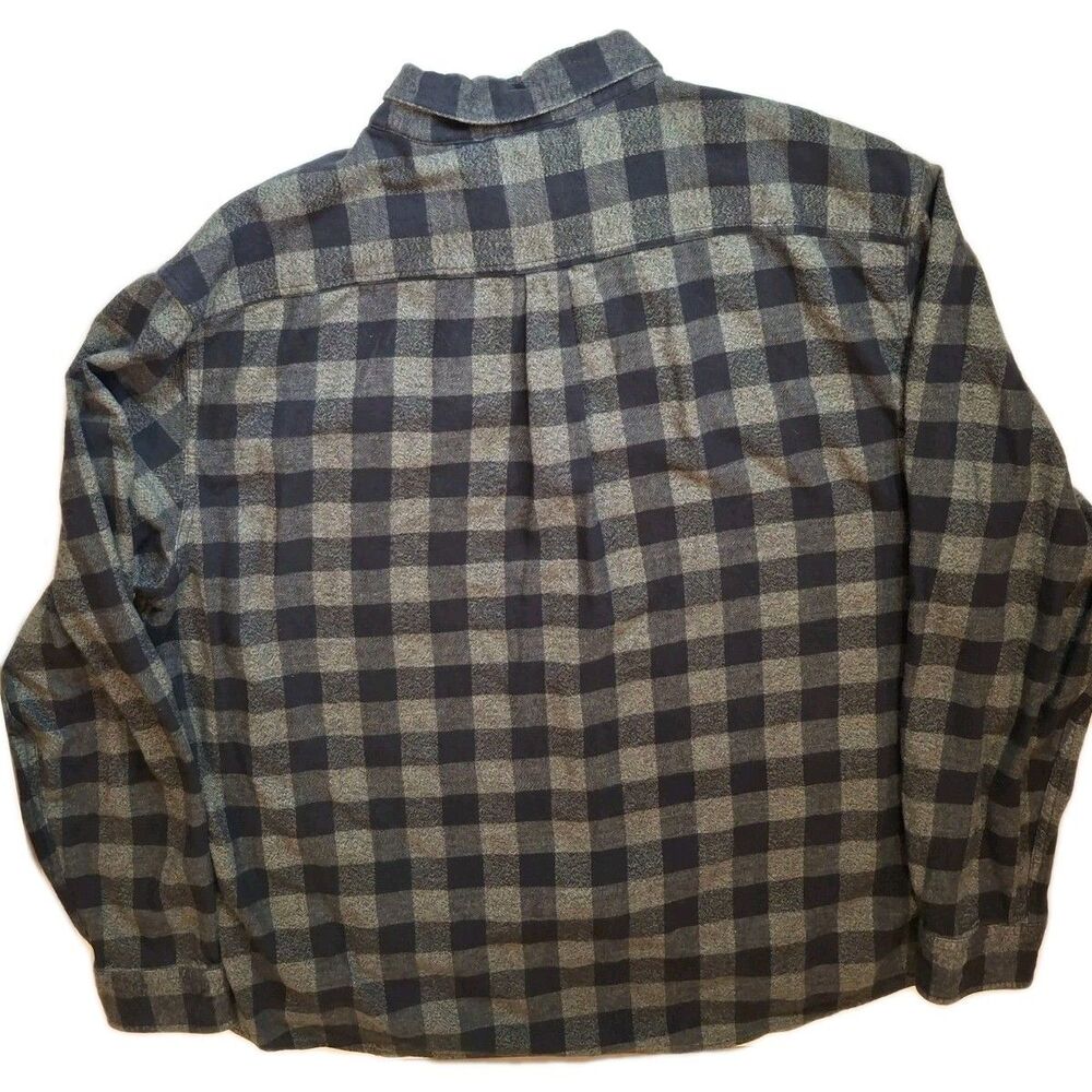 Dubinik Shirt Mens Sz XXL Green/Black Customized Version Plaid Flannel Flip Cuff - Picture 7 of 12